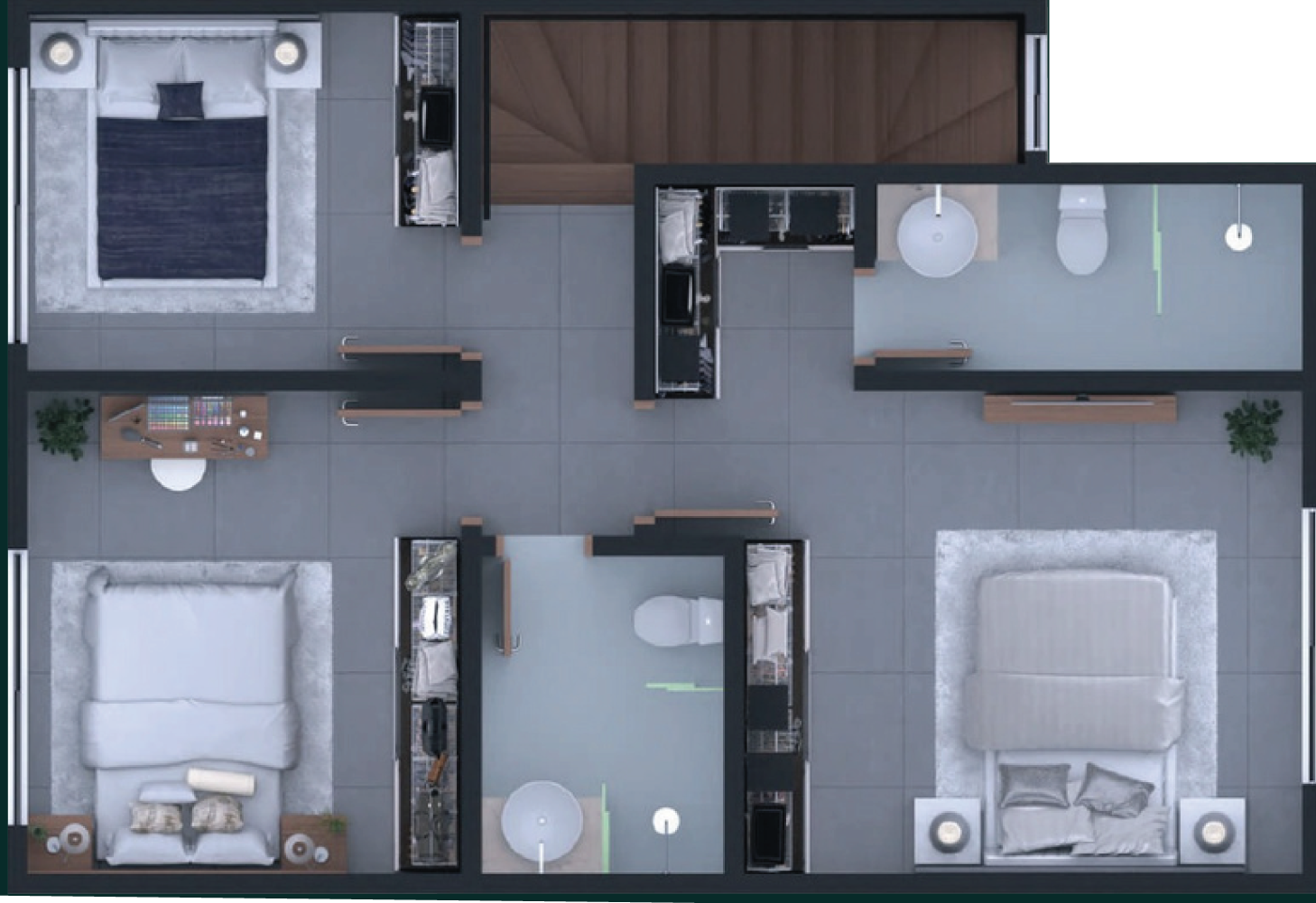 Plano Planta Alta - Dúplex Altea Laguna Grande